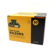 Load image into Gallery viewer, Black disposable razors
